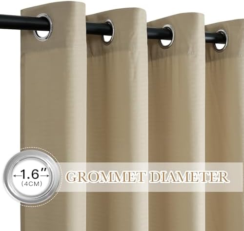 NICETOWN Semi Sheer Curtains 84 Inch Length 2 Panels for Living Room