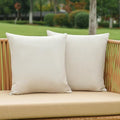 NiNi ALL Outdoor Pillow Covers 18x18 Set of 2 Patio Waterproof Beige