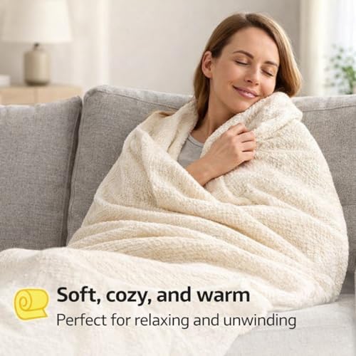 Waffle Knit Blanket for Queen Size Cooling Comfort Soft and Breathable