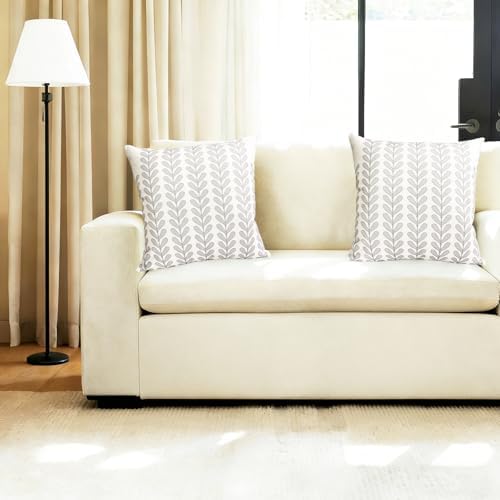 Decorative Throw Pillow Covers Set of 2 Light Gray pillow covers 22x22