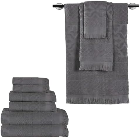 SUPERIOR Cotton 9 Piece Towel Set, Quick Dry, Bathroom Essentials