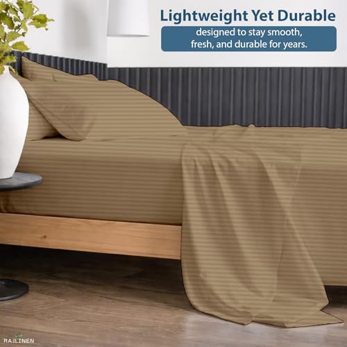 Rajlinen 100% Cotton Twin XL Sheets Set, Cooling & Breathable Bed