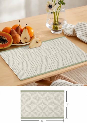 Country Line Table Runner and Placemats Set of 4 Rustic Traditional