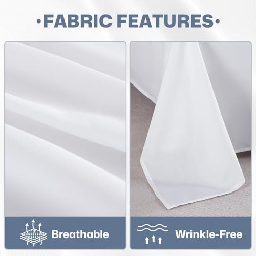 Lavisun King Size Flat Sheets Only, 6 Pack Soft Brushed Microfiber
