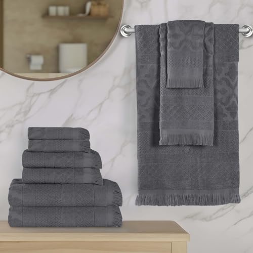SUPERIOR Cotton 9 Piece Towel Set, Quick Dry, Bathroom Essentials