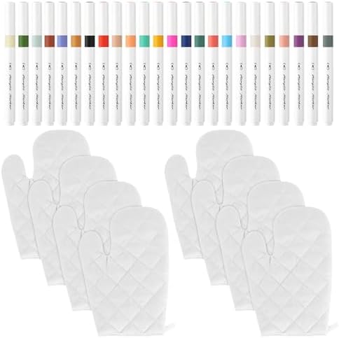 36 Pcs Christmas Oven Mitts Bulk for Craft Set Including 12 White Oven