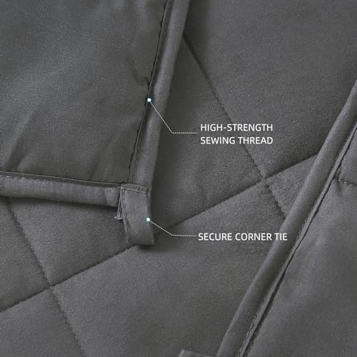 Weighted Blanket 5lbs 40"x60" Cooling for Adult All-Season Soft Grey