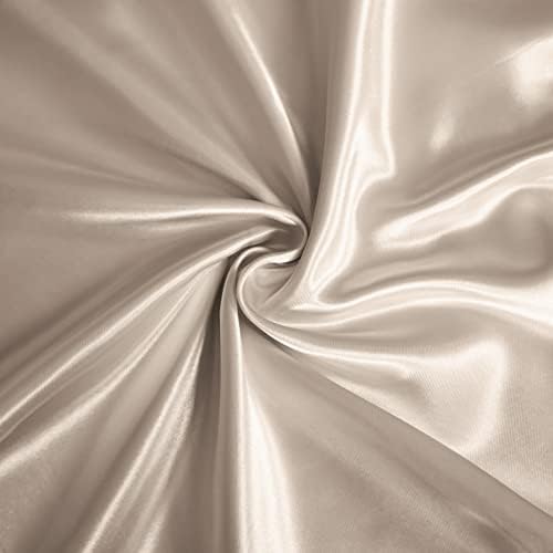 Homiest Taupe Queen Satin Sheet Set 7-Piece with Deep Pocket