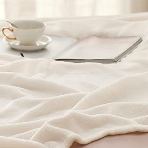 Bedsure Fleece Blankets King Size Cream&King Size Blanket for