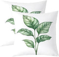 jejeloiu Kids Tropical Leaves Cushion Case Leaf Pattern Throw Pillow
