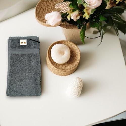 Mango Gifts 100% Cotton Hand Towels Set of 4, 16 x 28 Inch, Soft
