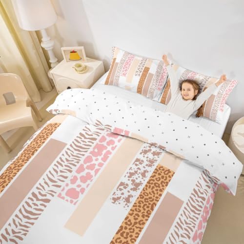 Castle Fairy Stripe Leopard Zebra Kids Bedding Set King Size