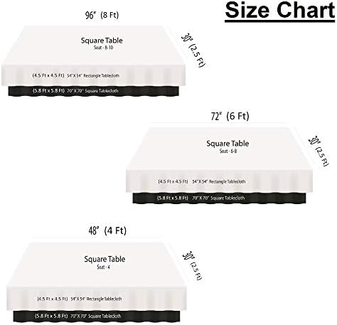 WedDecor Premium Quality Round Tablecloth Durable Fabric Table Cover