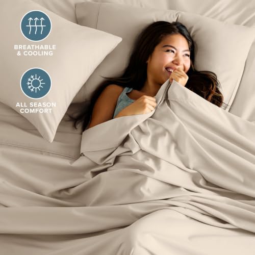 Bare Home Full Sheet Set - 1800 Ultra-Soft (Full, Sand)