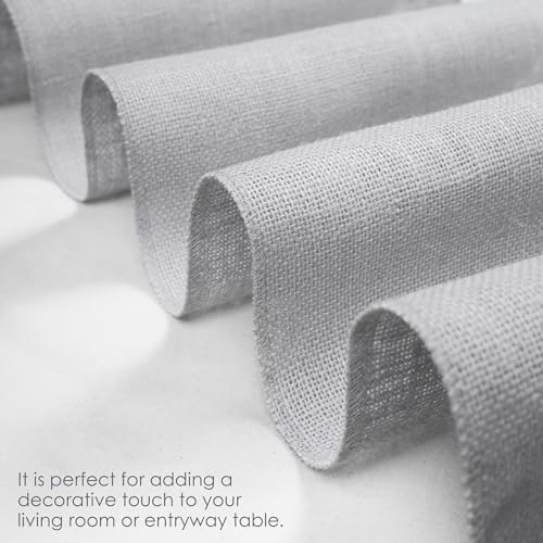 RAJRANG Jute Table Runner Long Rise Grey Burlap Table Runners for
