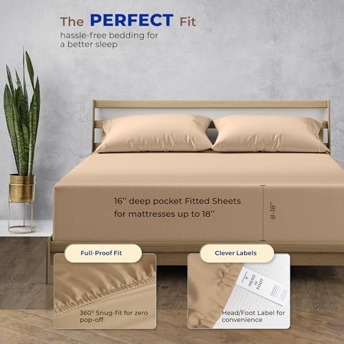 Thread Spread 100% Egyptian Cotton Full Size Fitted Sheet Only - 600
