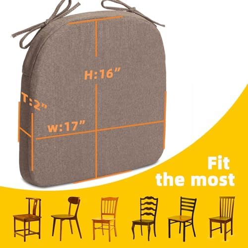Chair Cushions Set of 4 or 6 – Thick Foam Seat Pad Chair Cushion