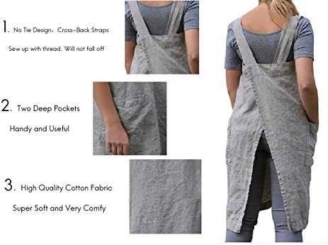 Larmliss Women's Pinafore Square Apron Baking Cooking Gardening Works