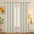 Simplebrand Natural Room Darkening Curtains for Bedroom Living Room