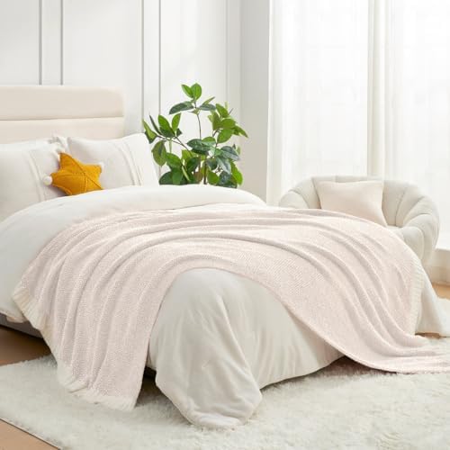 Elegant Premium Knitted Microfiber Cozy Throw Blanket 70'' W X 50'' L