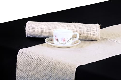 MDS® Pack of 10 Natural Burlap Table Runner, 12 x 108 Inch, Jute