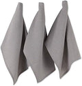 DII Recycled Cotton Kitchen Collection Dishtowel Set, 18x26, Gray