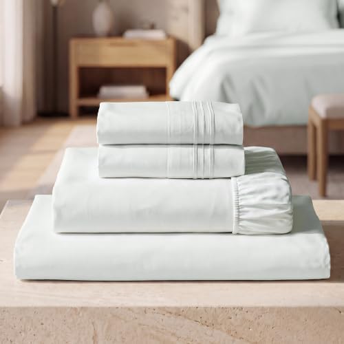 Mellanni Iconic 4-Piece Bed Sheet Set, 16" Deep Pocket (Full, Ivory)