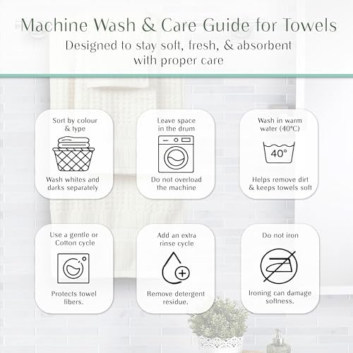 Home Weavers Willow Collection Wash Cloths Set of 6 | 100% Cotton Zero