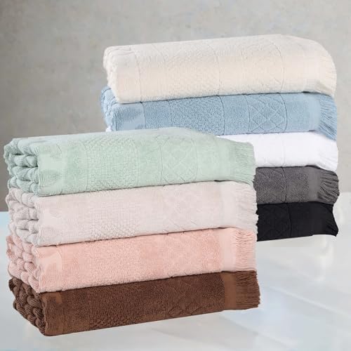 SUPERIOR Cotton 6 Piece Towel Set, Quick Dry, Bathroom Essentials