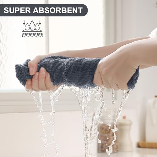 Homaxy Kitchen Towels and Dishcloths Set, 12 x 12 and 13 x 28 Inches