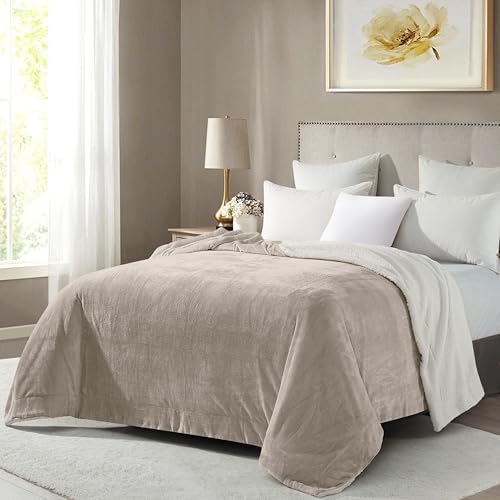 Mocassi Premium Ultra-Soft Flannel Fleece Sherpa Throw Blanket - Warm
