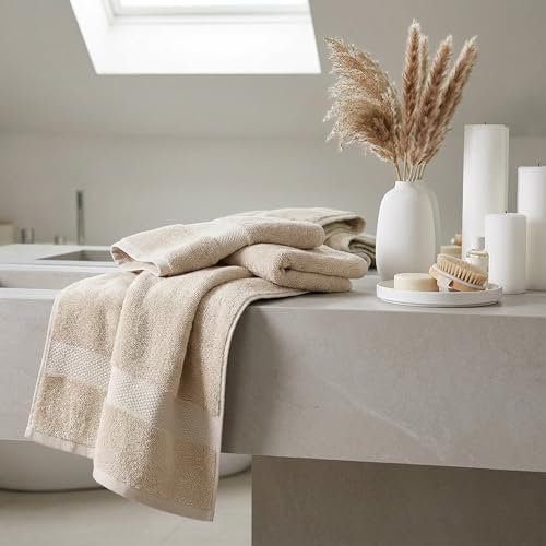6 Piece Bath Towel Set, 630 GSM Absorbent Cotton Bath Towels Set