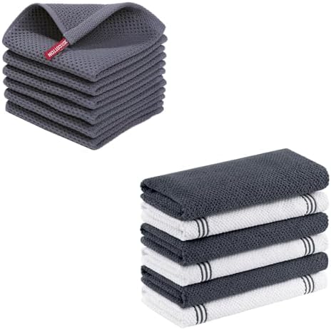 Homaxy 100% Cotton Waffle Weave Kitchen Dish Cloths