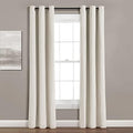 Lush Decor Insulated Grommet Linen Textured Room Darkening Window