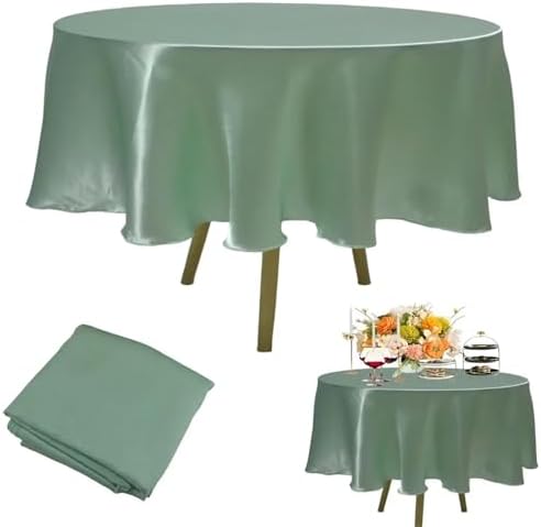 Round Satin Tablecloth Wedding Party Decoration Restaurant Coffee