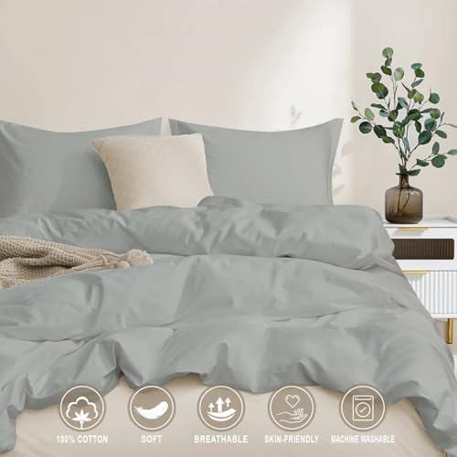 100-Percent Cotton Duvet Cover Set, Hidden Zipper Closure, Ultra Soft
