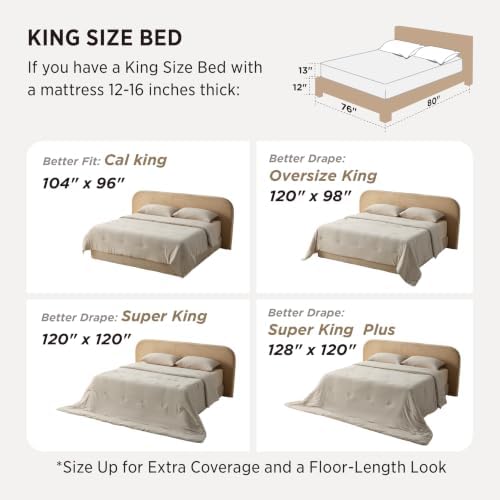 Bedsure California King Comforter Set Prewashed Bedding 3Pcs Linen