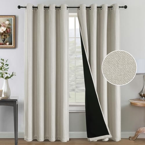 H.VERSAILTEX 90% Blackout Curtains for Bedroom, 84 Inch, Heather