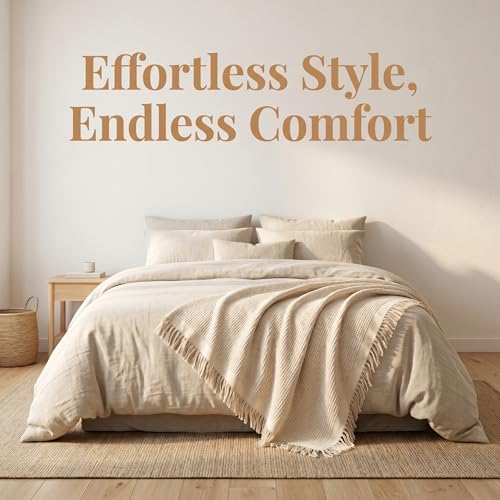 Multi-Purpose Cotton Yarn Blanket 50"x70" Lightweight Soft Breathable