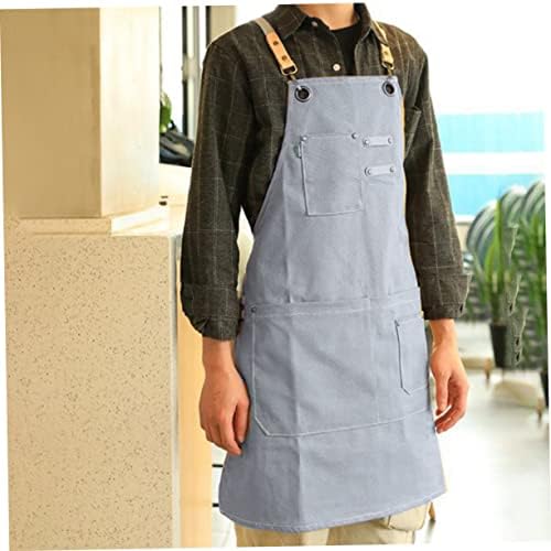 Nordic Adjustable Industrial Style Apron Canvas Pockets Halter with
