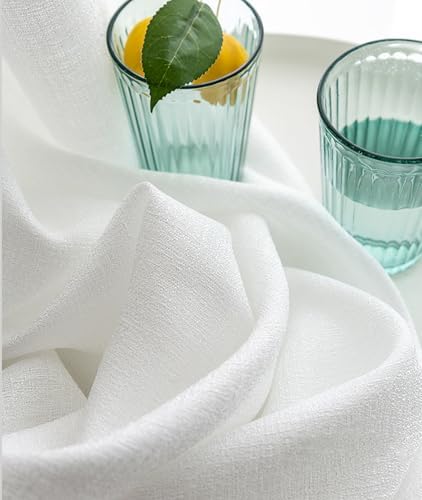 Beydodo Bedroom Curtains 63 Inches Long, Semi Sheer Curtains for