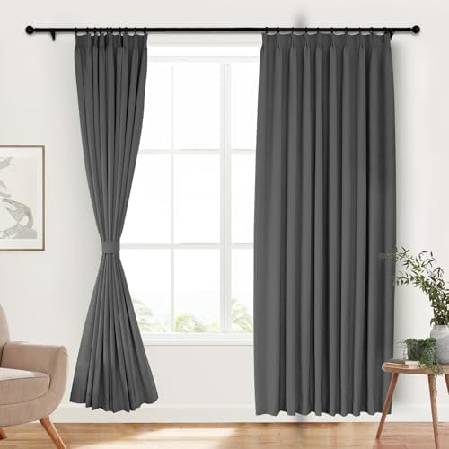 Frelement Full Blackout Curtains for Bedroom Living Room Thick