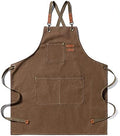 Hyzrz Chef Aprons for Men Women with Large Pockets, Cotton Canvas