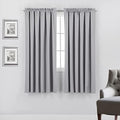 Rod Pocket 100% Blackout Curtains 63 inch Long for Bedroom - Window
