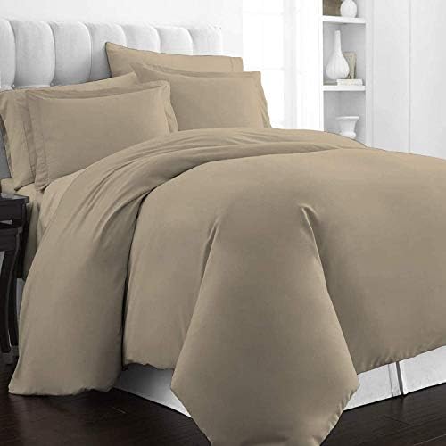 Full-Queen Bed Size Cotton Duvet Cover Set - 550 Thread Count Sateen