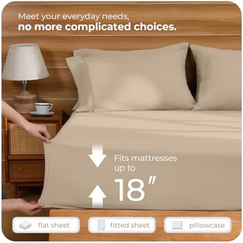 Loyalberry King Sheet Set- 6 Piece Breathable & Cooling Sheets