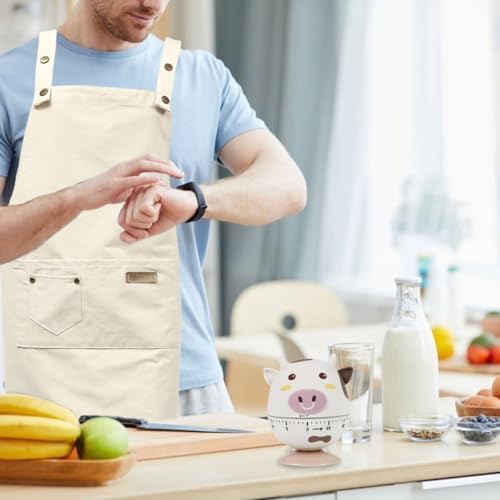 Cooking Apron Adjustable Belt Cotton for Restaurant Service