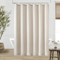 Oatmeal Linen Shower Curtain for Bathroom Water Repellent 72x84 Inch