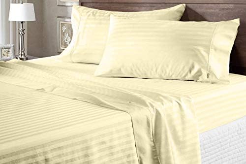 AMAY Luxury Soft 100% Egyptian Cotton 6pc Sheet Set Sateen Weave 800
