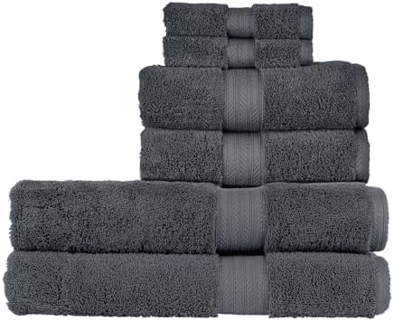 Christy Renaissance 6 Piece Gray Towel Set | 100% Egyptian Cotton